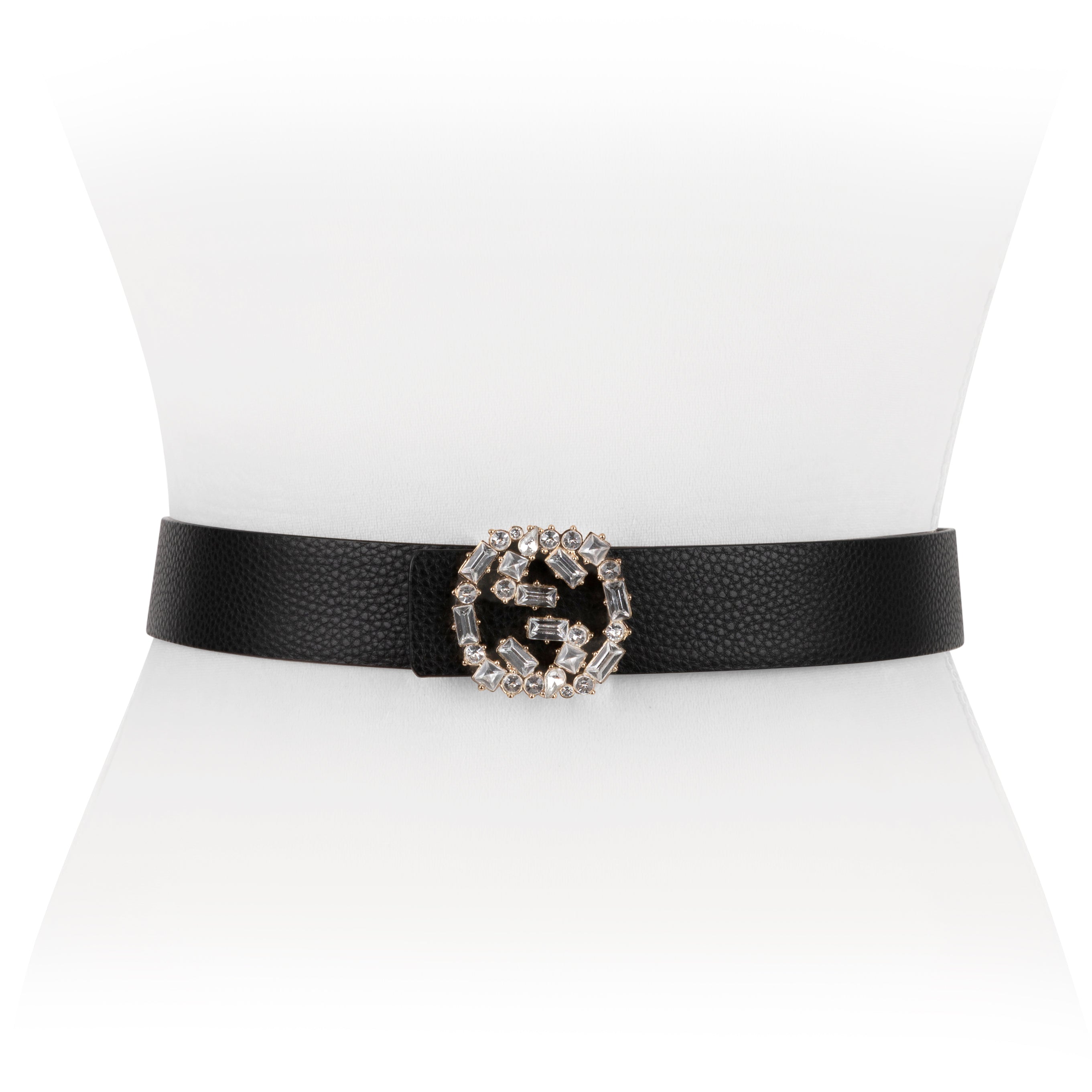 Diamond Buckle Belt Black