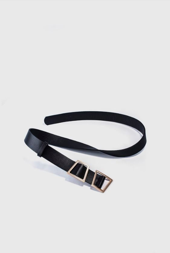Double Matte Gold Buckle - Two 12 Fashion