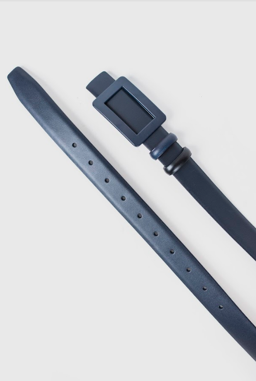 Edge Buckle Leather Belt - Two 12 Fashion