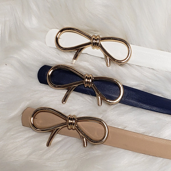 Women's Designer Gold Bow Belt - Two 12 Fashion