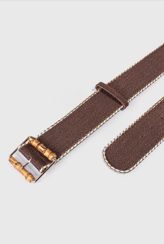 Wood Buckle Wicker Belt - Two 12 Fashion