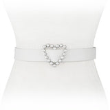 Women's Designer Pearl Heart Waist Belt - Two 12 Fashion
