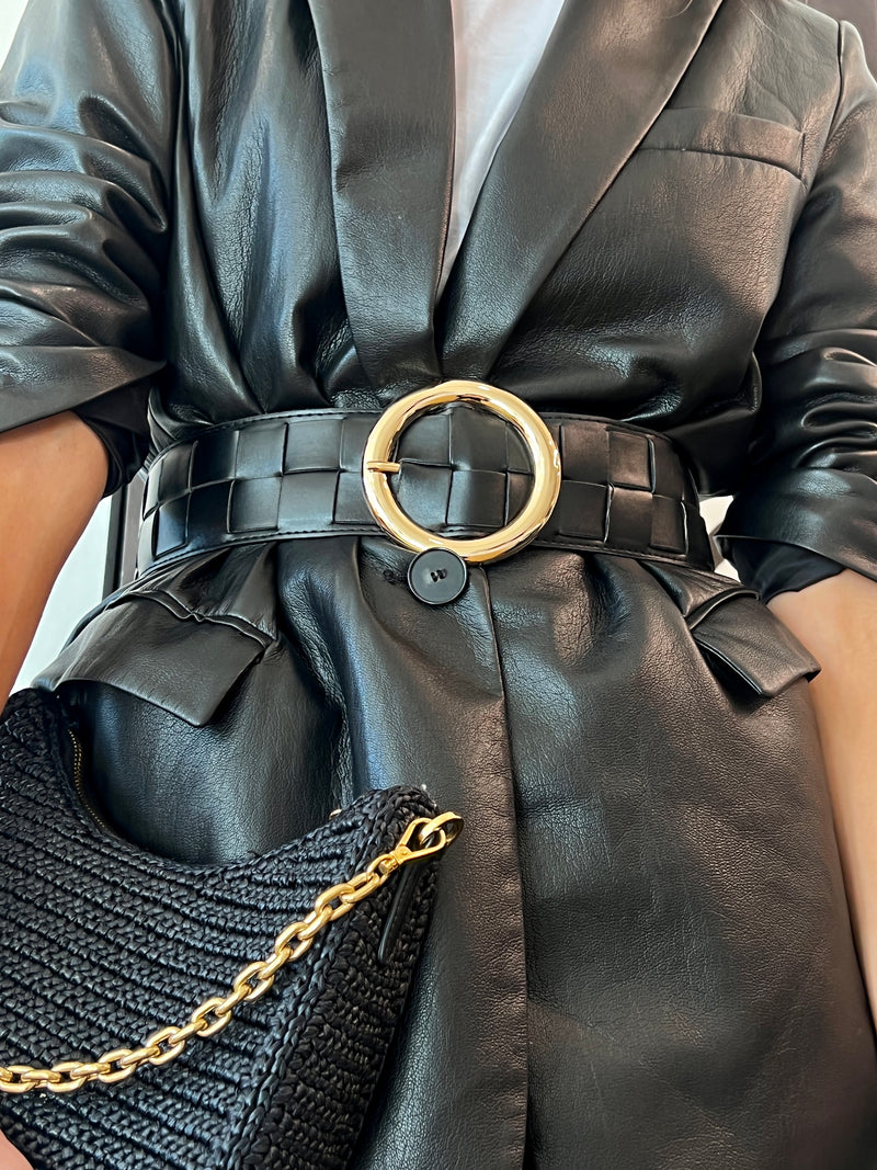 Women's Designer Interwoven Leather Belt
