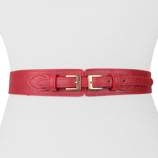 Women's Designer Double Buckle Belt - Two 12 Fashion