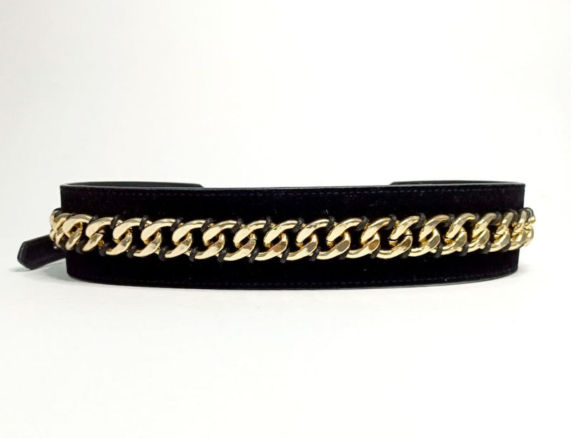 Wide Velvet Chain Belt - Two 12 Fashion