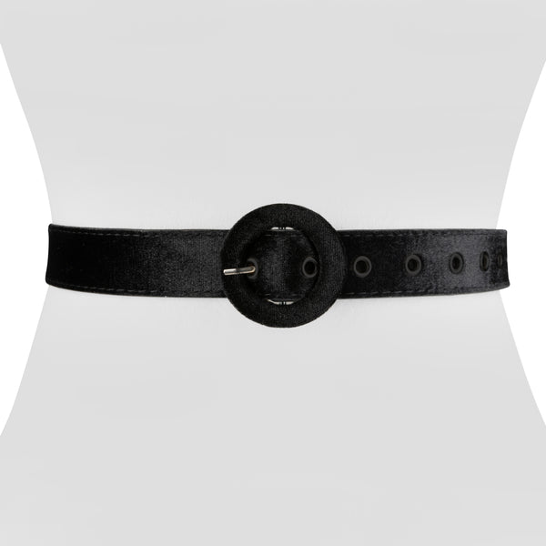 Velvet Round Buckle Belt - Two 12 Fashion