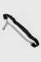 Silver Chain Leather Stretch Belt - Two 12 Fashion