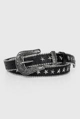 Retro Star Embossed leather belt - Two 12 Fashion