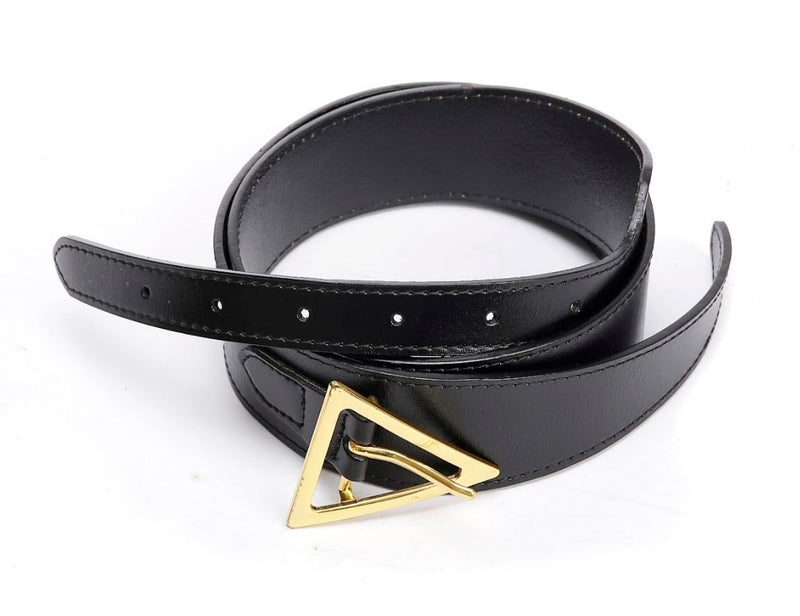 Triangle Buckle Leather Belt - Two 12 Fashion